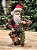 PAPAI NOEL EM PÉ XADREZ VERDE E VERMELHO 30CM - Imagem 5