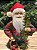 PAPAI NOEL EM PÉ XADREZ VERDE E VERMELHO 30CM - Imagem 3