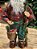 PAPAI NOEL EM PÉ XADREZ VERDE E VERMELHO 60CM - Imagem 3
