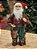 PAPAI NOEL EM PÉ XADREZ VERDE E VERMELHO 60CM - Imagem 1