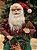 PAPAI NOEL SENTADO XADREZ VERDE E VERMELHO 60CM - Imagem 2