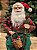 PAPAI NOEL SENTADO XADREZ VERDE E VERMELHO 60CM - Imagem 3