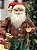 PAPAI NOEL EM PÉ XADREZ VERDE E VERMELHO 80CM - Imagem 2