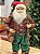 PAPAI NOEL EM PÉ XADREZ VERDE E VERMELHO 80CM - Imagem 3