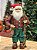 PAPAI NOEL EM PÉ XADREZ VERDE E VERMELHO 80CM - Imagem 1