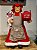 MAMÃE NOEL EM PÉ CANDY CANNE VERMELHO E BEGE 60CM - Imagem 1
