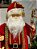 PAPAI NOEL EM PÉ VELUDO VERMELHO COM CAJADO 60CM - Imagem 2