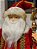 PAPAI NOEL EM PÉ VELUDO VERMELHO COM CAJADO 60CM - Imagem 3