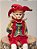 BONECO PIERROT VERMELHO E VERDE 45CM - Imagem 6
