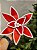 FLOR BICO DE PAPAGAIO AVELUDADO VERMELHO E BRANCO 32CM - Imagem 1