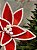 FLOR BICO DE PAPAGAIO AVELUDADO VERMELHO E BRANCO 32CM - Imagem 3