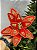 FLOR BICO DE PAPAGAIO AVELUDADO VERMELHO E DOURADO 27CM - Imagem 3