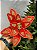 FLOR BICO DE PAPAGAIO AVELUDADO VERMELHO E DOURADO 27CM - Imagem 4