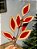 GALHO FOLHA VERMELHO E BEGE BORDADO 64CM - Imagem 1