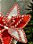 FLOR BICO DE PAPAGAIO VERMELHO E BRANCO CANDY 28CM - Imagem 2