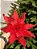 FLOR BICO DE PAPAGAIO AVELUDADO VERMELHO COM GLITTER 32CM - Imagem 3