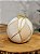 BOLA DECORADA AVELUDADA CHAMPANHE E BRANCO 10CM C/1 UNID - Imagem 2