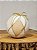 BOLA DECORADA AVELUDADA CHAMPANHE E BRANCO 10CM C/1 UNID - Imagem 1