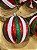 BOLA DECORADA GOMOS VERMELHO,VERDE E BRANCO 10CM C/ 4 UNID - Imagem 2