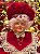 MAMÃE NOEL EM PÉ VERMELHO E DOURADO SUPER LUXO 45CM - Imagem 5