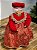MAMÃE NOEL EM PÉ VERMELHO E DOURADO SUPER LUXO 45CM - Imagem 11