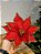 FLOR BICO DE PAPAGAIO VERMELHO COM BOLINHAS OURO 25CM - Imagem 1