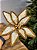 FLOR BICO DE PAPAGAIO RÚSTICA BEGE E DOURADO 31CM - Imagem 3