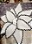 FLOR BICO DE PAPAGAIO AVELUDADO BRANCO E PRETO 30CM - Imagem 5