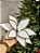 FLOR BICO DE PAPAGAIO AVELUDADO BRANCO E PRETO 30CM - Imagem 1