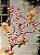 GALHO DECORATIVO CANDY CANNE GINGERBREAD VERMELHO E BRANCO 55CM - Imagem 3