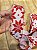 FITA ARAMADA TRICOT BRANCO E VERMELHO - Imagem 2