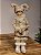 BONECO PIERROT EM PÉ A CORDA CHAMPANHE 45CM - Imagem 7