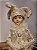 BONECO PIERROT EM PÉ A CORDA CHAMPANHE 45CM - Imagem 3