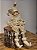 BONECO PIERROT SENTADO A CORDA CHAMPANHE 42,5CM - Imagem 6