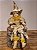 BONECO PIERROT SENTADO A CORDA CHAMPANHE COM DOURADO 42,5CM - Imagem 1