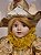 BONECO PIERROT SENTADO A CORDA CHAMPANHE COM DOURADO 42,5CM - Imagem 4