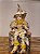 BONECO PIERROT SENTADO A CORDA CHAMPANHE COM DOURADO 42,5CM - Imagem 5