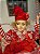 BONECA FADA NO BALANÇO A CORDA VERMELHO E BRANCO 70CM - Imagem 2