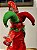 BONECO PIERROT EM PÉ A CORDA VERMELHO E VERDE 45CM - Imagem 5