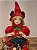 BONECO PIERROT SENTADO A CORDA VERMELHO E VERDE 42,5CM - Imagem 2