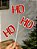 GALHO DECORATIVO HO HO HO VERMELHO 50CM - Imagem 1