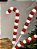 GALHO DECORATIVO CANDY POMPOM VERMELHO E BRANCO 40CM - Imagem 2