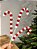GALHO DECORATIVO CANDY POMPOM VERMELHO E BRANCO 40CM - Imagem 1