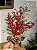GALHO DECORATIVO BERRY COM PINHAS E FOLHAGENS VERMELHO 47CM - Imagem 4