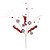 GALHO DECORATIVO CANDY VERMELHO E BRANCO 45CM - Imagem 2