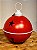 GUIZO DECORATIVO METAL VERMELHO E BRANCO 40CM - Imagem 1