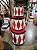 TRIO DE TAMBOR DECORATIVO EM METAL BRANCO, VERMELHO E PRETO - Imagem 5
