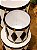 TRIO DE TAMBOR DECORATIVO EM METAL BRANCO E PRETO - Imagem 5