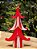 ÁRVORE DECORATIVA VERMELHO E BRANCO 30,8CM - Imagem 1