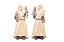 DUPLA DE PAPAI NOEL EM RESINA NATURAL - Imagem 1